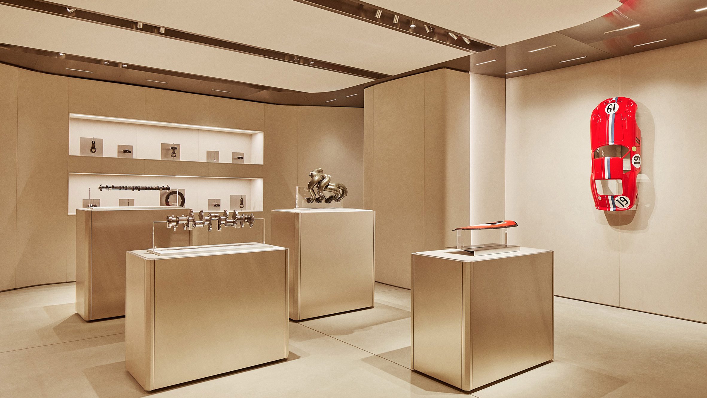 Ferrari Style London flagship store interior by Formafantasma and Gonzalez Haase AAS